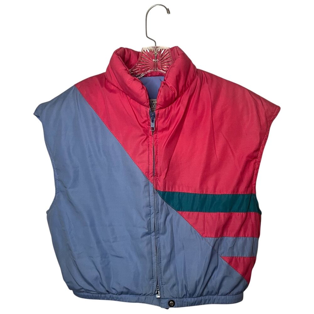 Vintage‎ 80s DiTrani Designs Colorblock Puffer Vest Size 8 (XS/S) Made in Canada